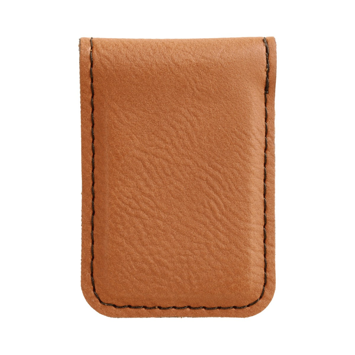 Brown leather wallet on a white background