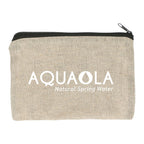 Natural Colored pouch with logo on a white background