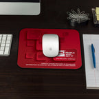 Red mouse pad with branding