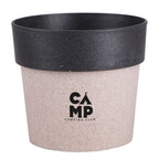 Black Regen Eco Planting Pot with a custom logo