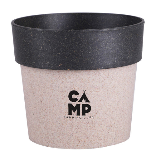 Black Regen Eco Planting Pot with a custom logo