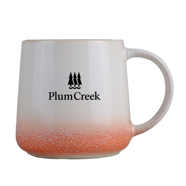Mug with a custom logo on a white background