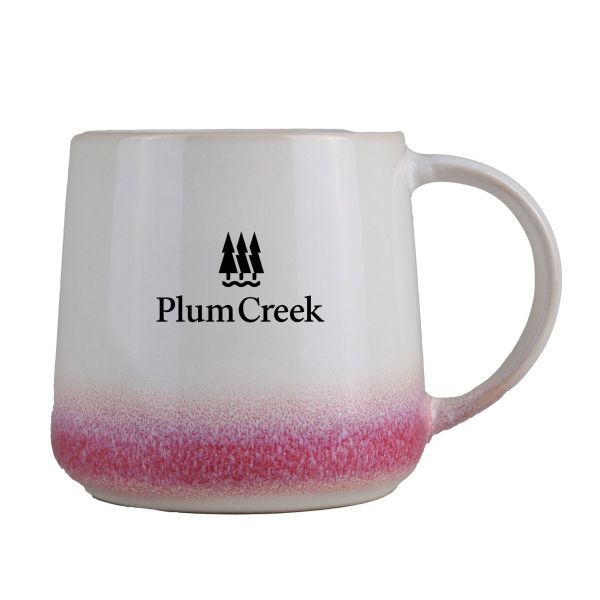 Mug with a custom logo on a white background