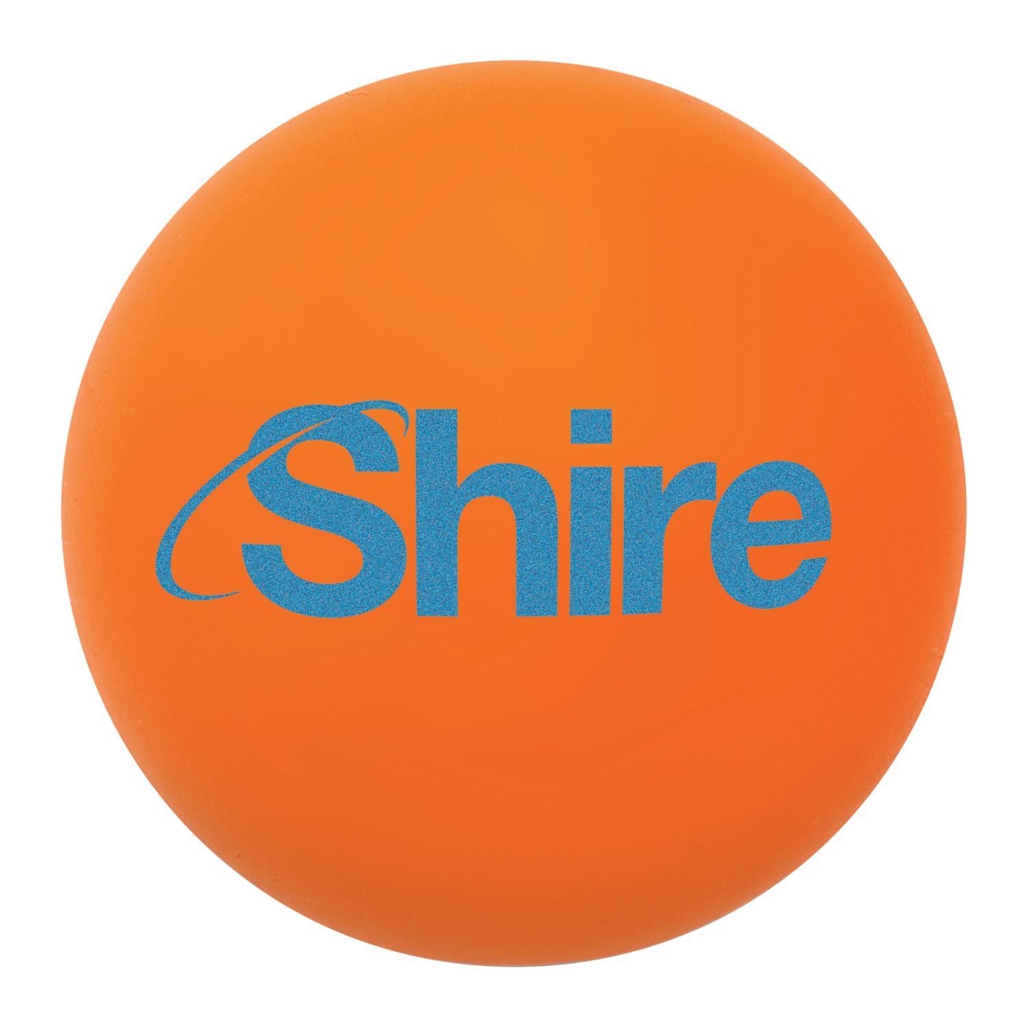 Orange  stress ball with a custom logo