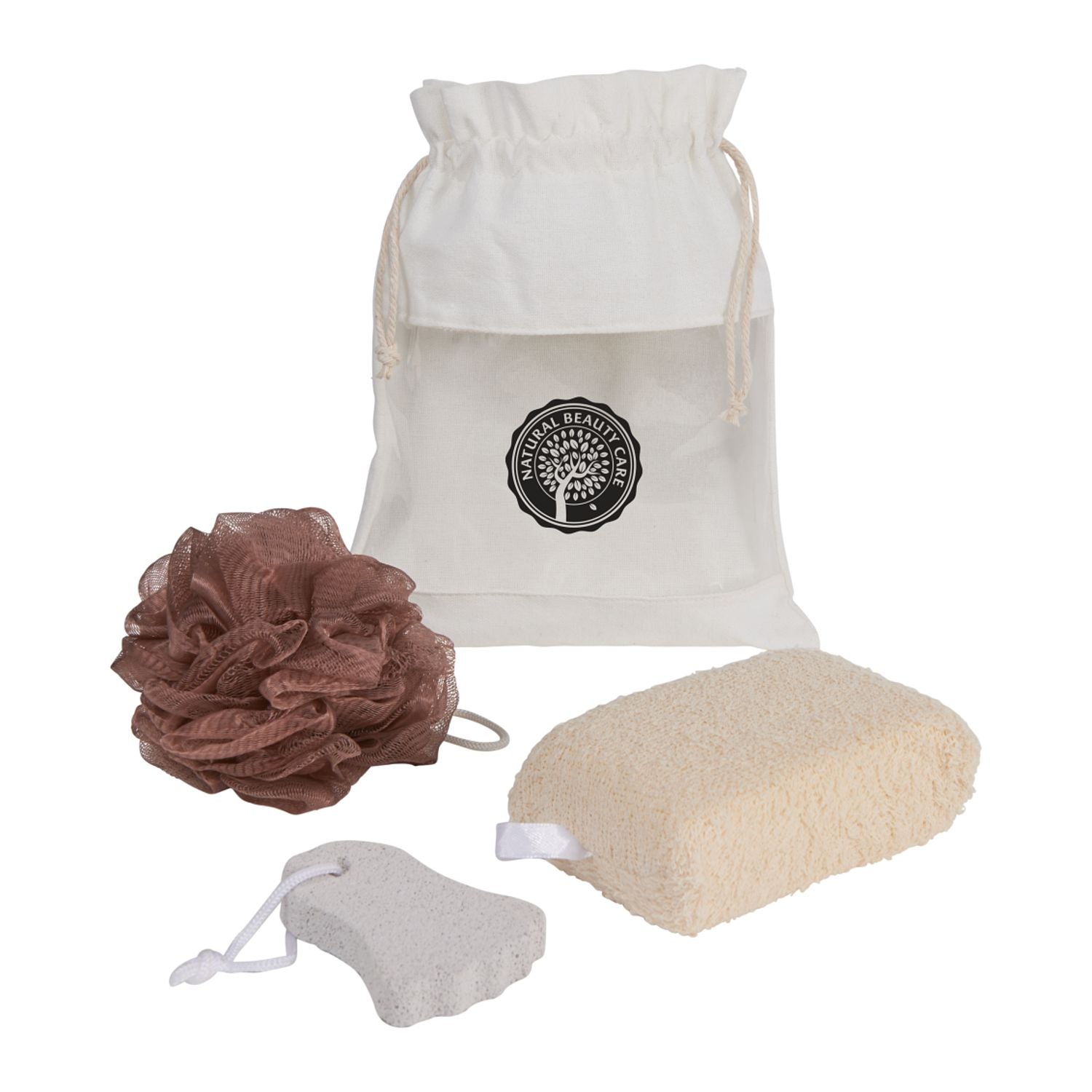 3-Piece Jute Spa Set with a 1 color logo