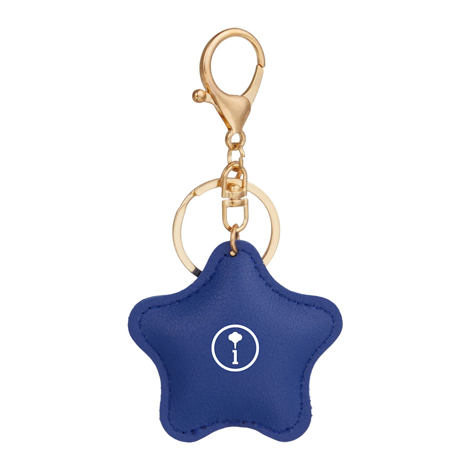 Star Leather Keychain - Blue