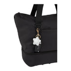 Star Leather Keychain - Silver