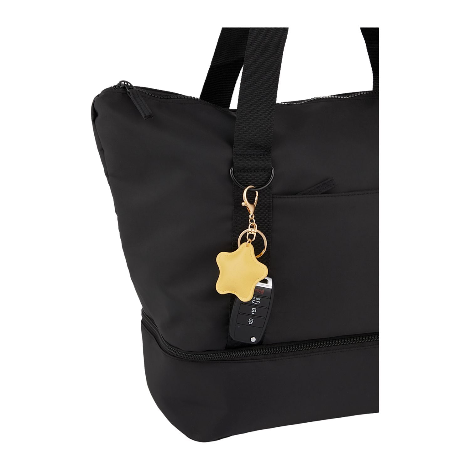 Star Leather Keychain - Yellow