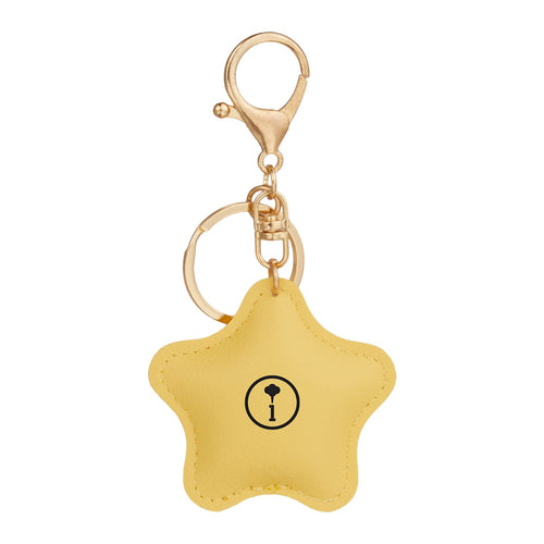 Star Leather Keychain - Yellow