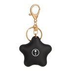 Star Leather Keychain - Black