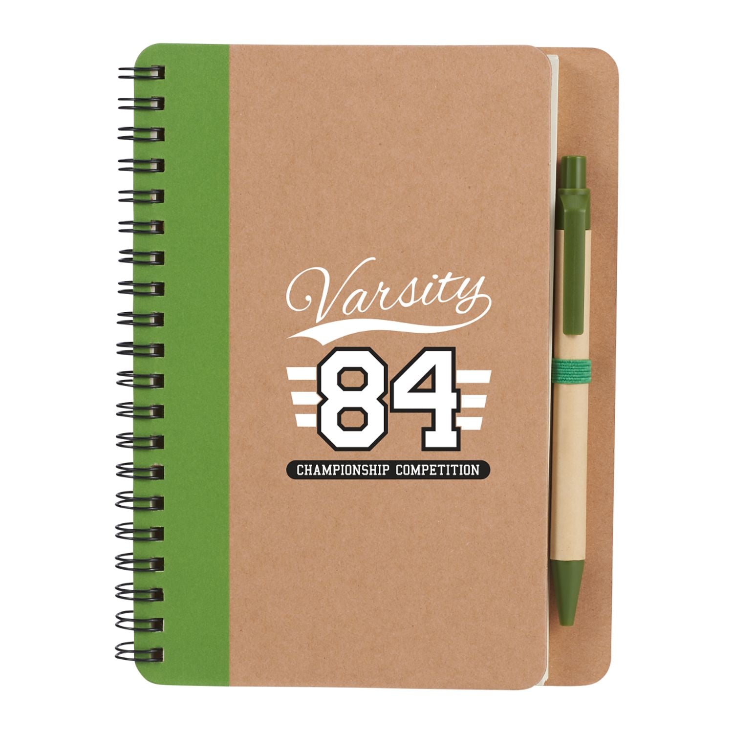 5" x 7" FSC® Mix Eco-Friendly Spiral Notebook with Pen