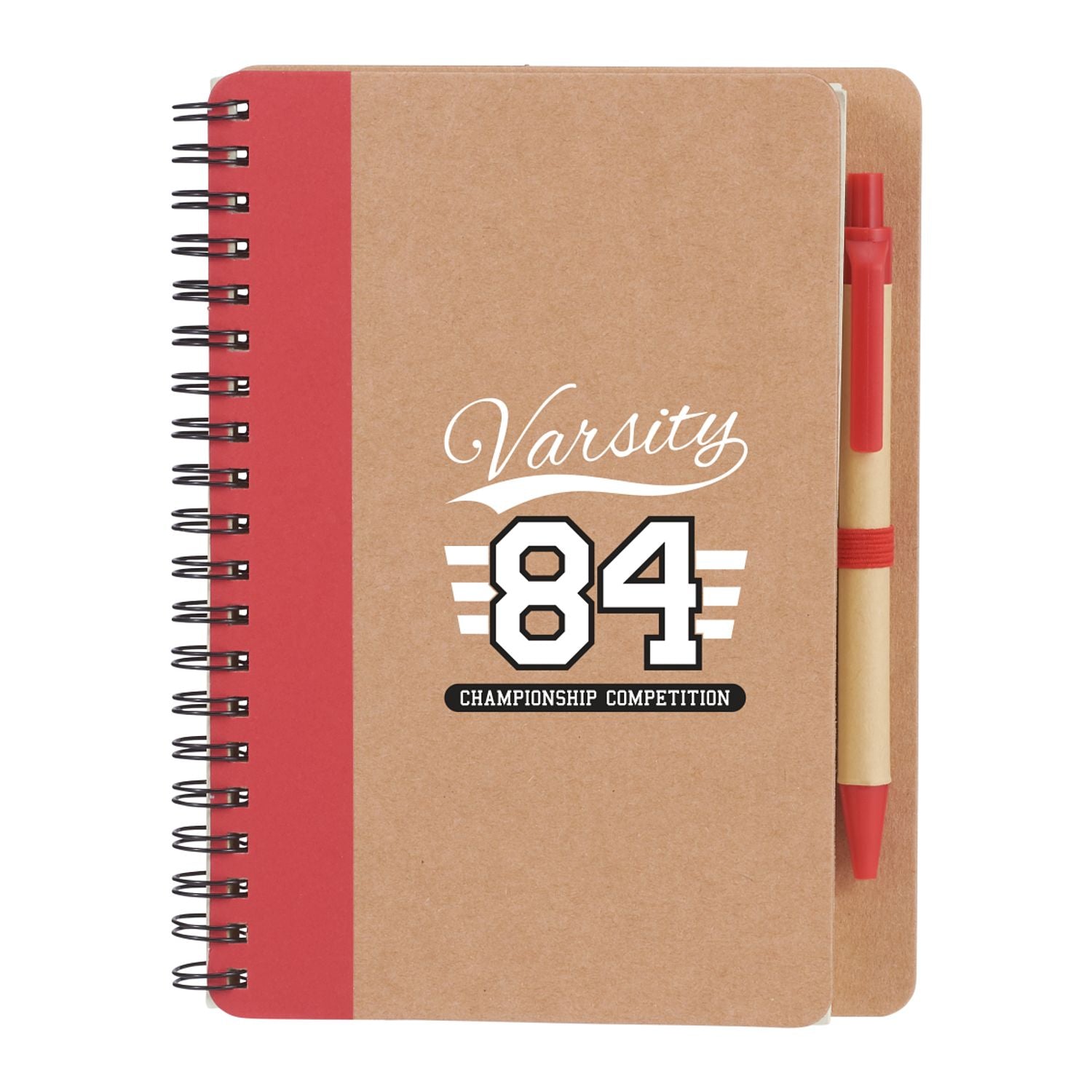 5" x 7" FSC® Mix Eco-Friendly Spiral Notebook with Pen
