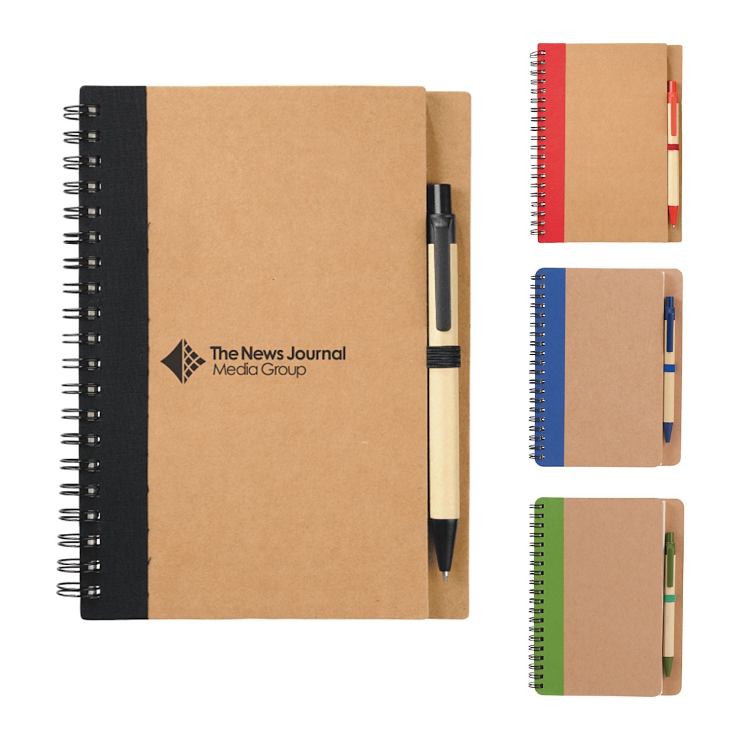 5" x 7" FSC® Mix Eco-Friendly Spiral Notebook with Pen