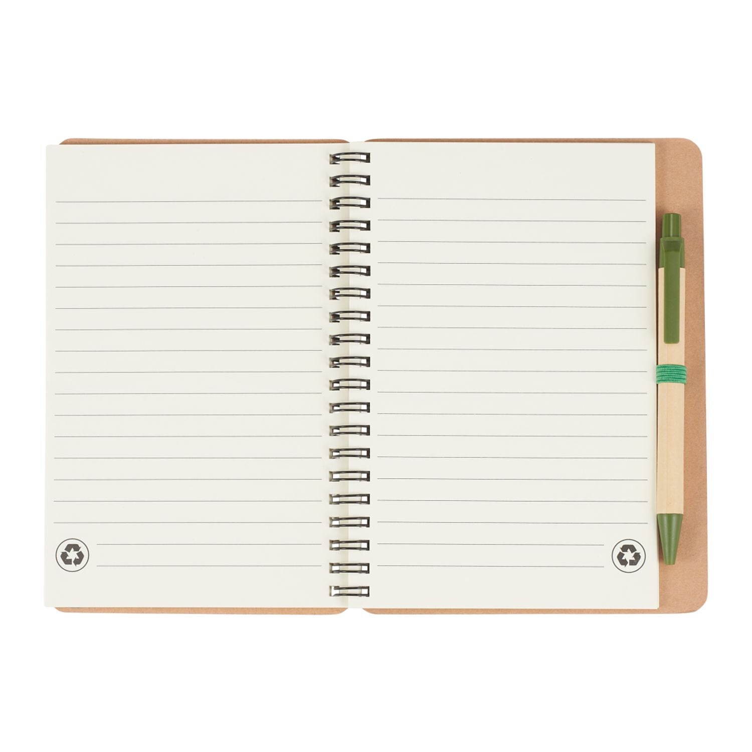 5" x 7" FSC® Mix Eco-Friendly Spiral Notebook with Pen