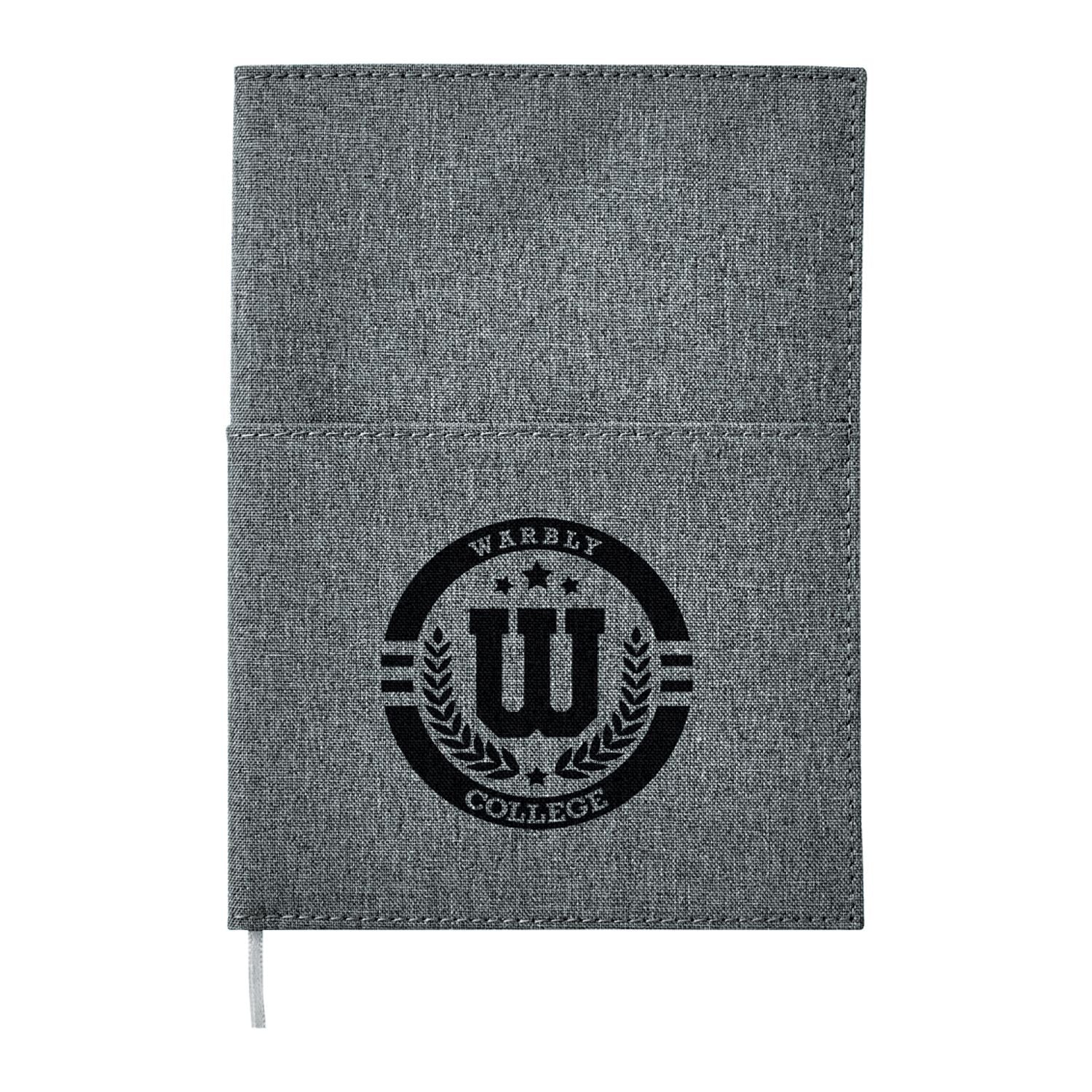 5"x 7" FSC® Mix Canvas Pocket Refillable Notebook