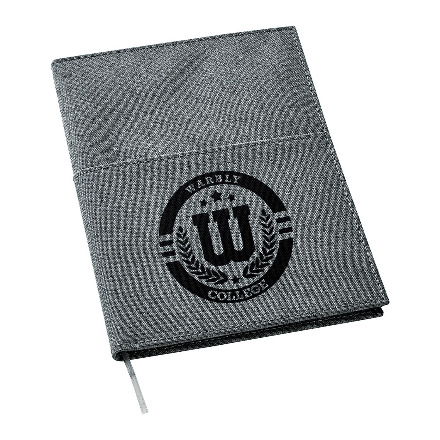 5"x 7" FSC® Mix Canvas Pocket Refillable Notebook