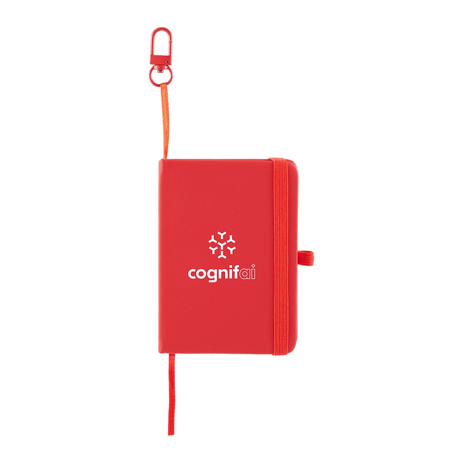Mini Recycled Notebook with Clip - Red