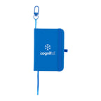 Mini Recycled Notebook with Clip - Blue