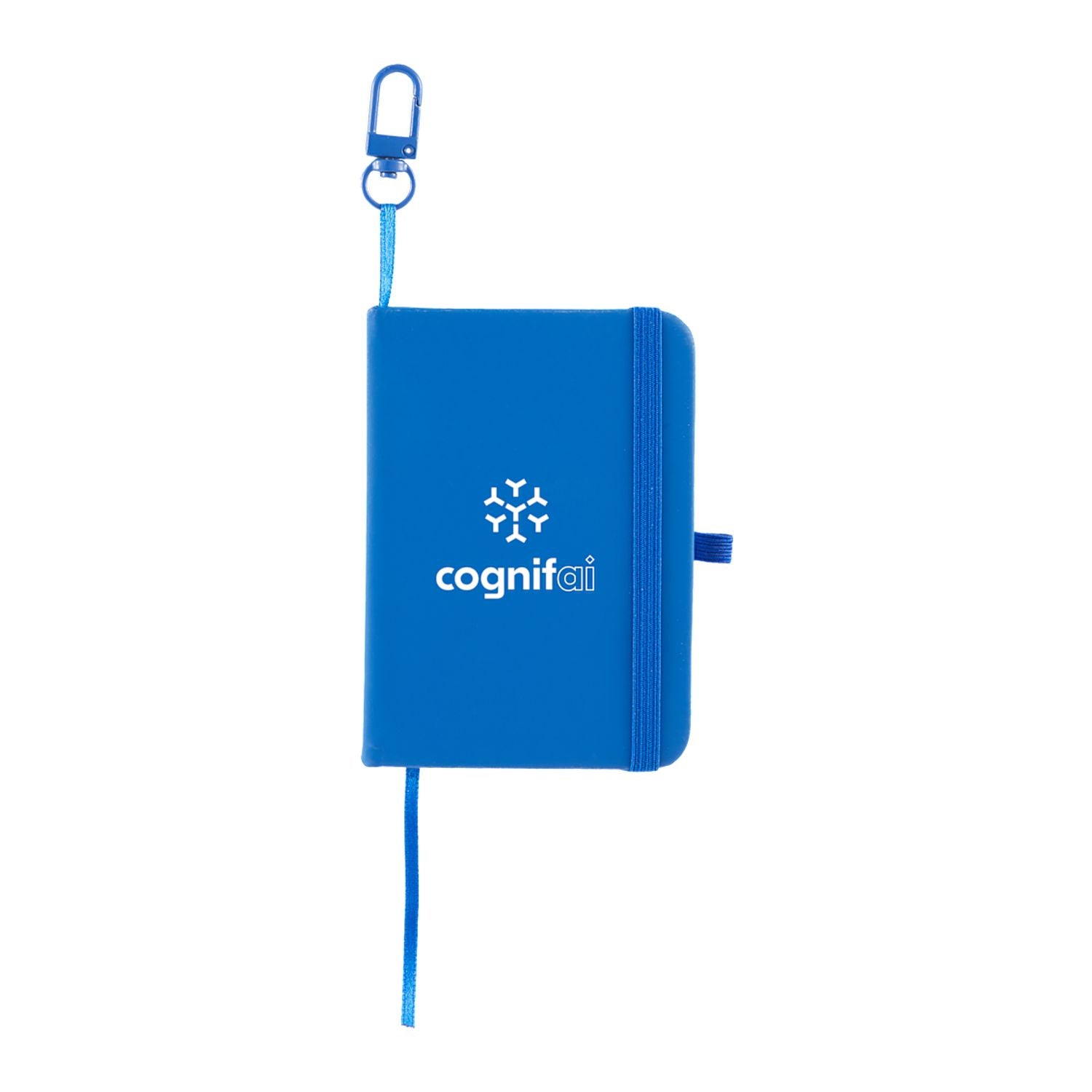Mini Recycled Notebook with Clip - Blue