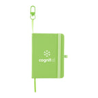 Mini Recycled Notebook with Clip - Green