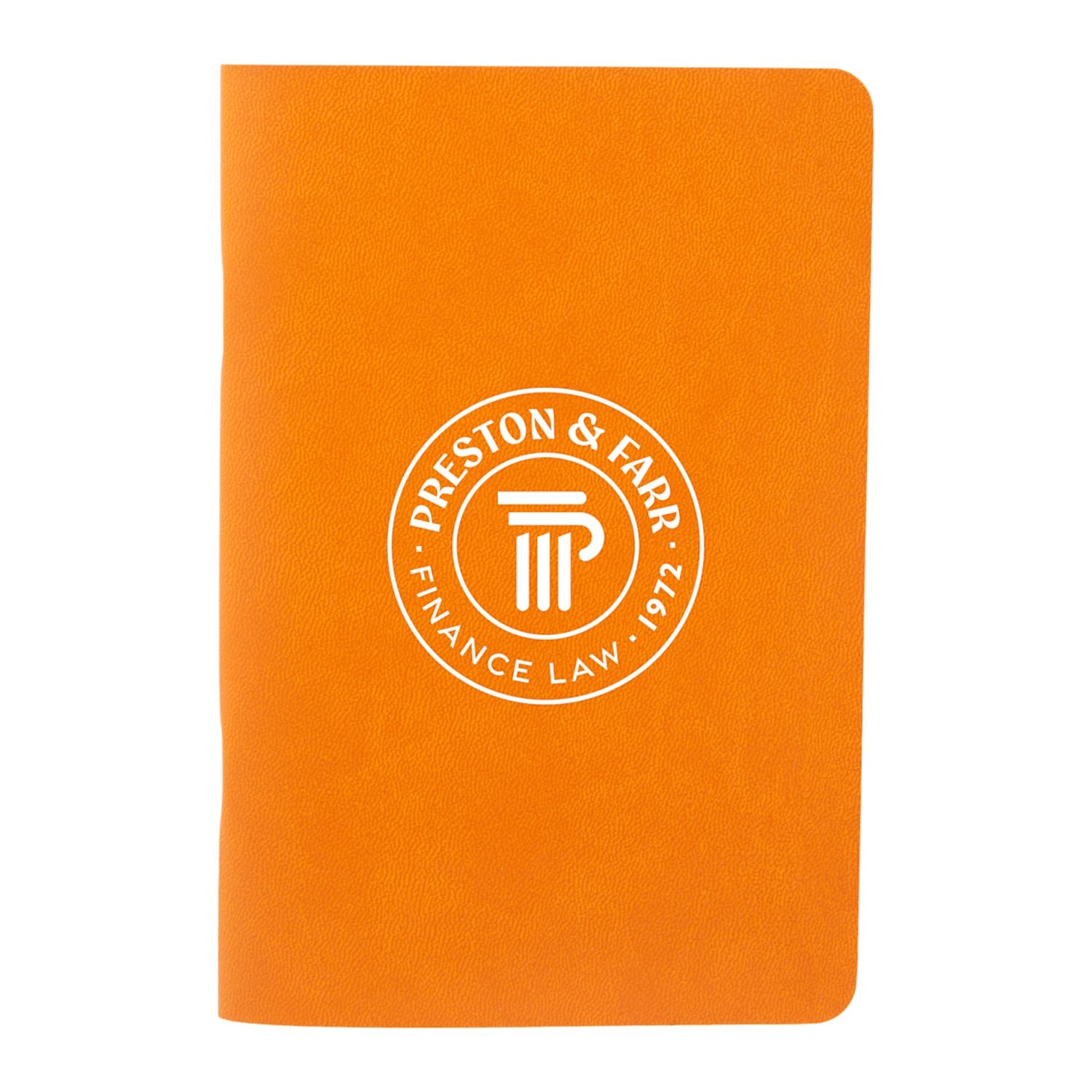 4" x 6" FSC® Recycled Pocket Stapled Notebook - Orange