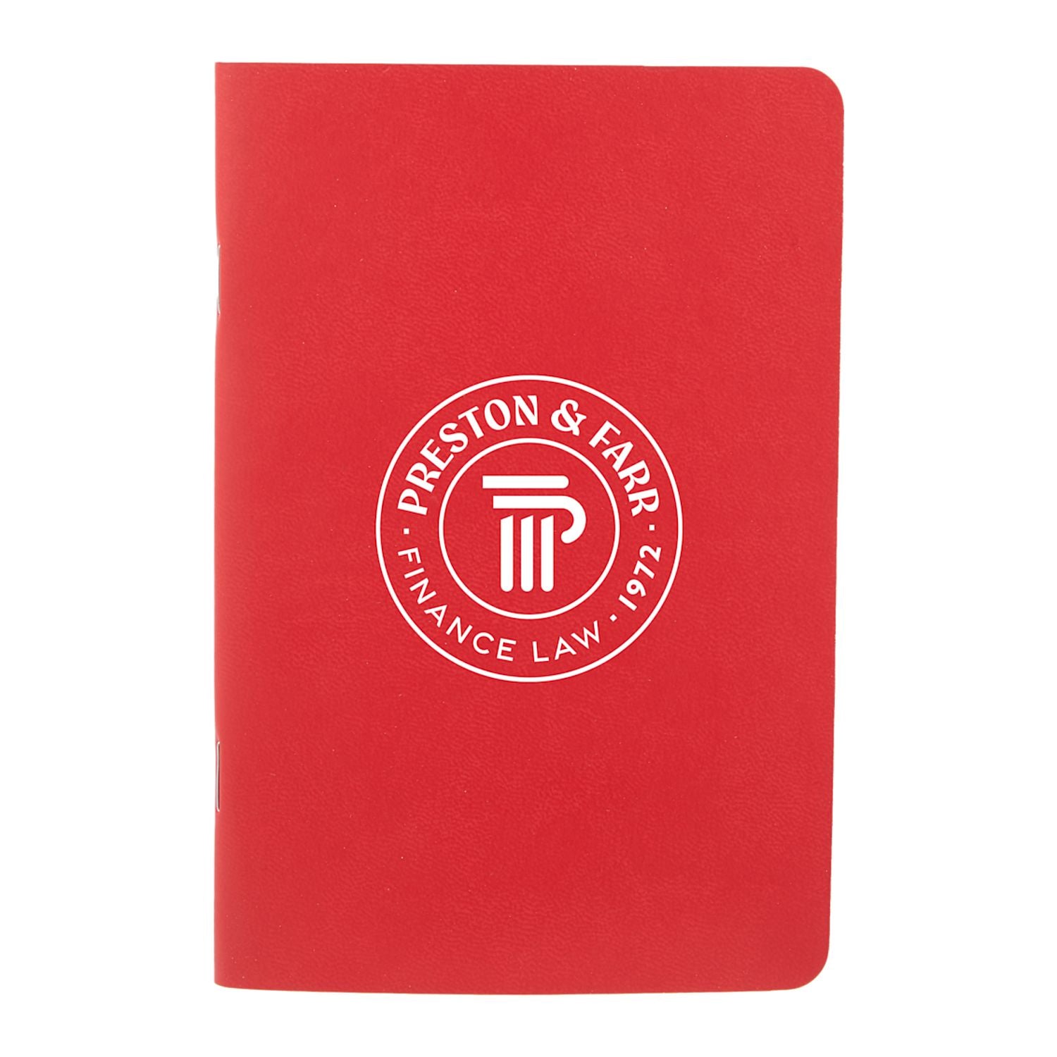 4" x 6" FSC® Recycled Pocket Stapled Notebook - Red