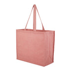 4oz Recycled Cotton Shopper Tote with Laminated Interior - Red