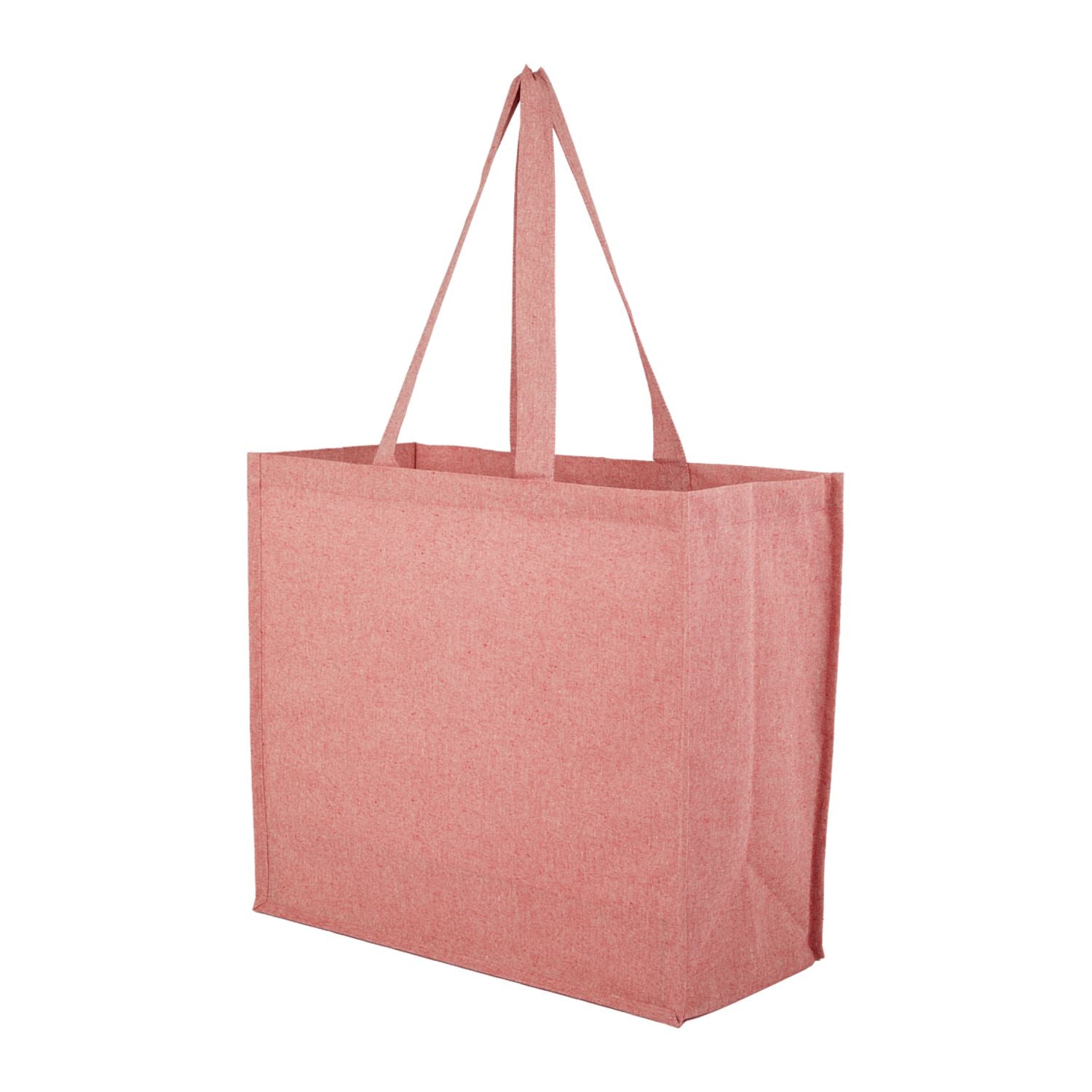 4oz Recycled Cotton Shopper Tote with Laminated Interior - Red