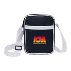 Black Varsity Recycled Crossbody with a custom logo