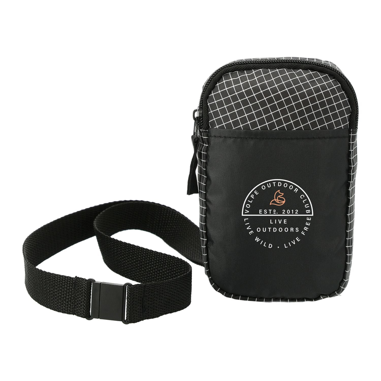 Grid Lanyard Phone Pouch