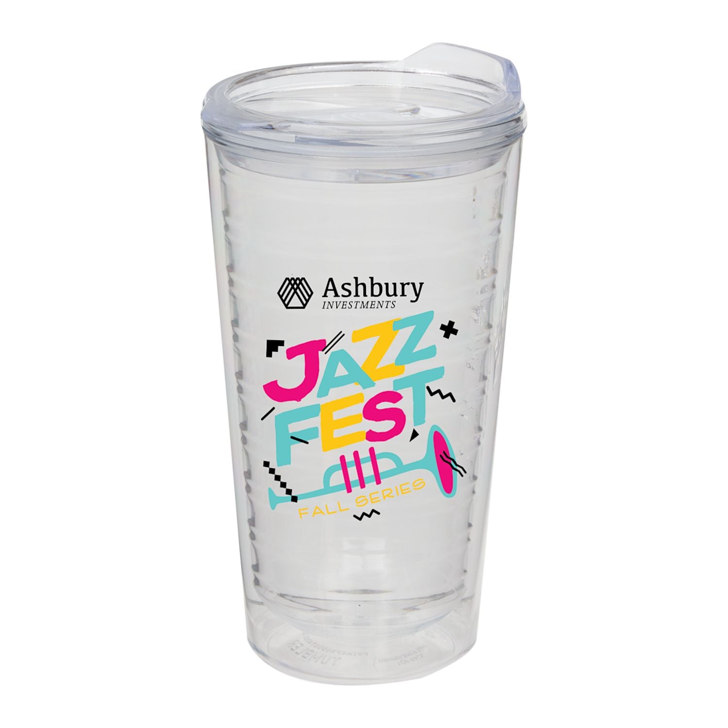 Clear Lakeside 16 oz Double Wall Tritan™ Tumbler with a custom logo