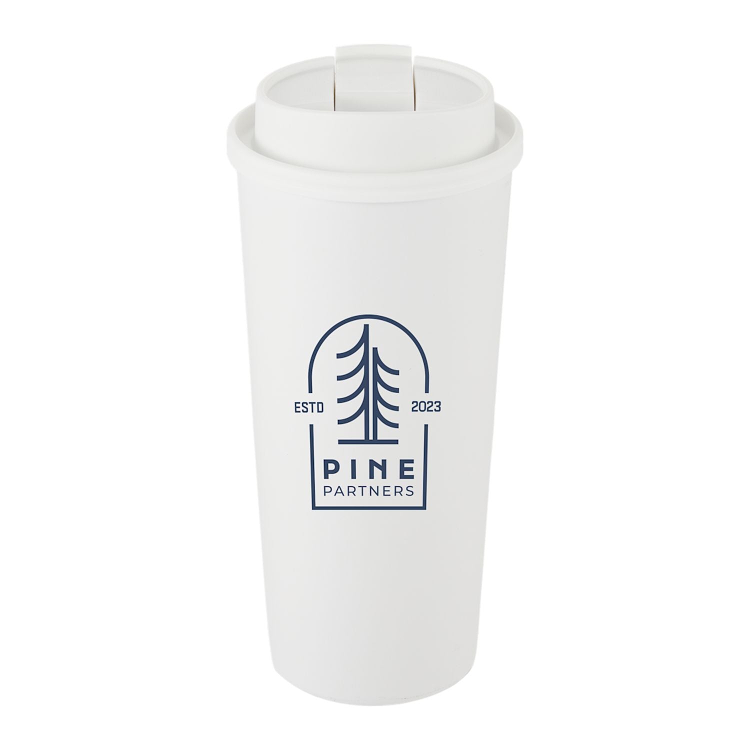 Oscar 16 oz Vacuum Insulated Tumbler with Slide Lid - White