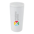 Carissa 14 oz Vacuum Insulated Tumbler with Slide Lid - White