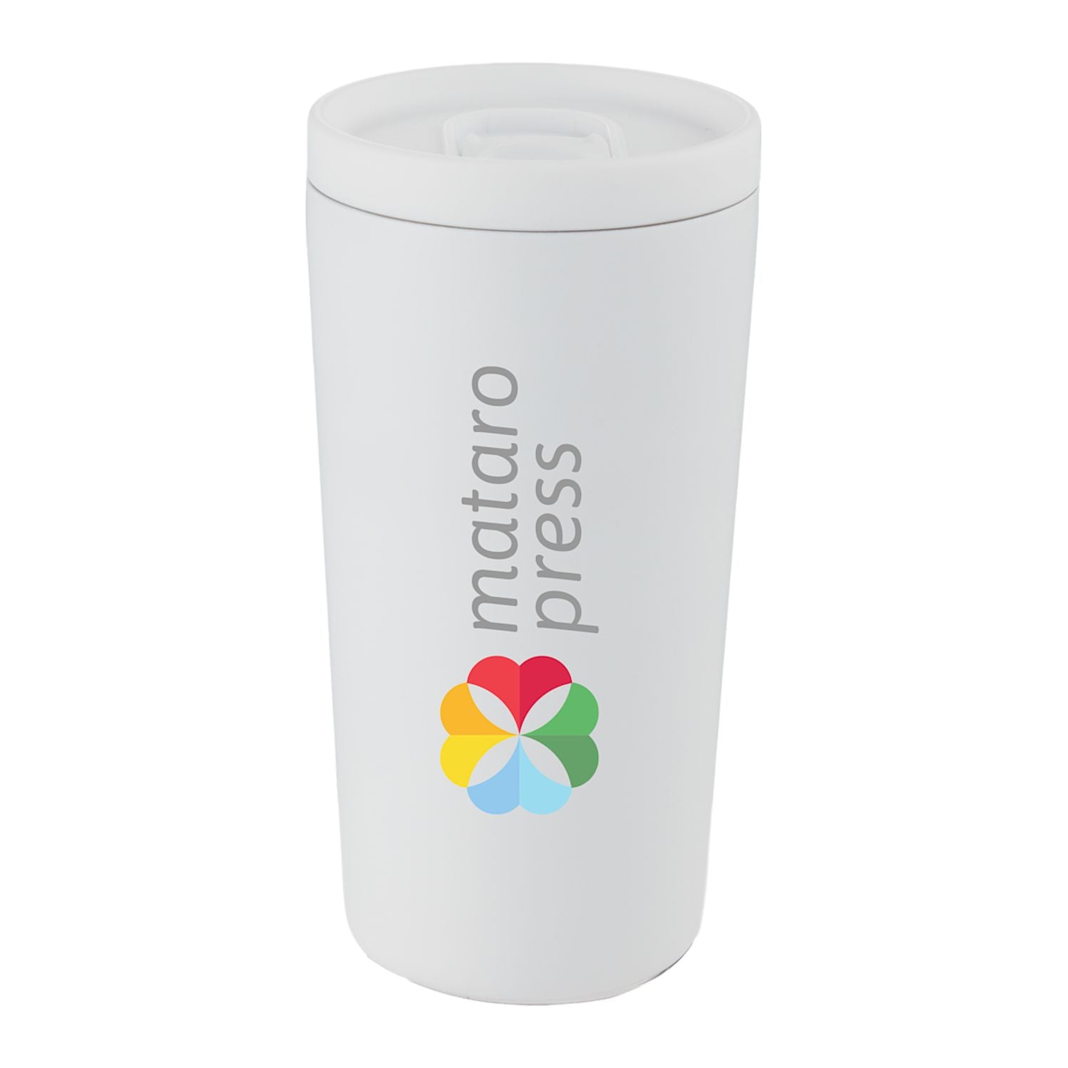 Carissa 14 oz Vacuum Insulated Tumbler with Slide Lid - White