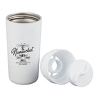 Maddie 16 oz Recycled Vacuum Tumbler with 360 Lid - White