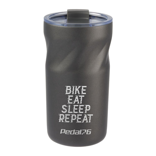 Charcoal Thalia 16 oz Vacuum Insulated Tumbler with a custom logo
