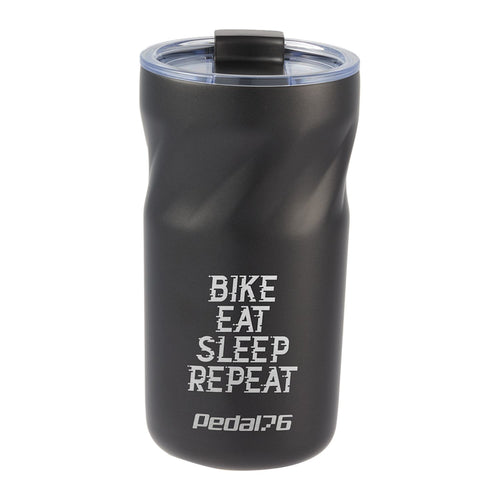 Black Thalia 16 oz Vacuum Insulated Tumbler with a custom logo