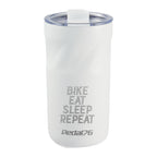 White Thalia 16 oz Vacuum Insulated Tumbler with a custom logo