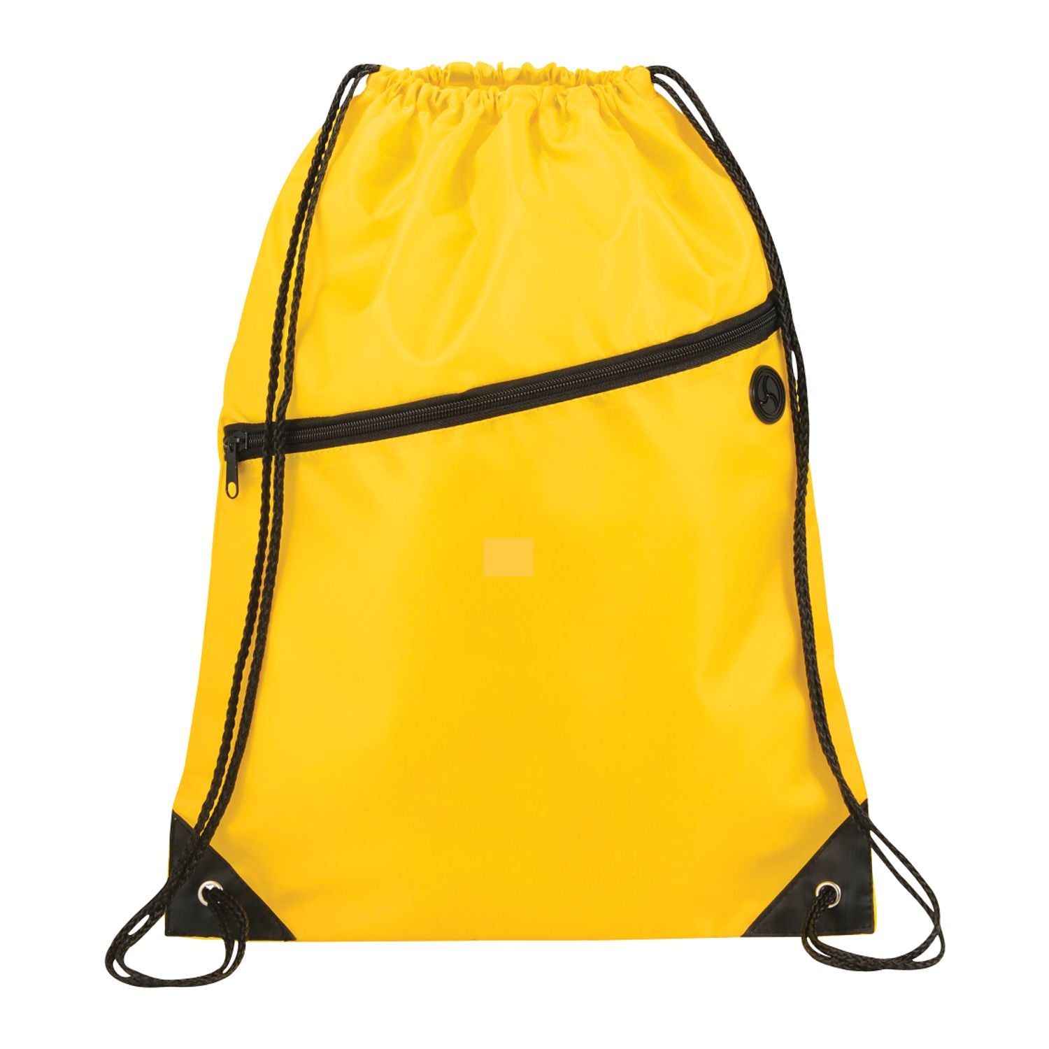 Robin Drawstring Polyester Bag with Front Zipper Pocket