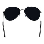 Black Stunkel Recycled Aviator Sunglasses shown from behind