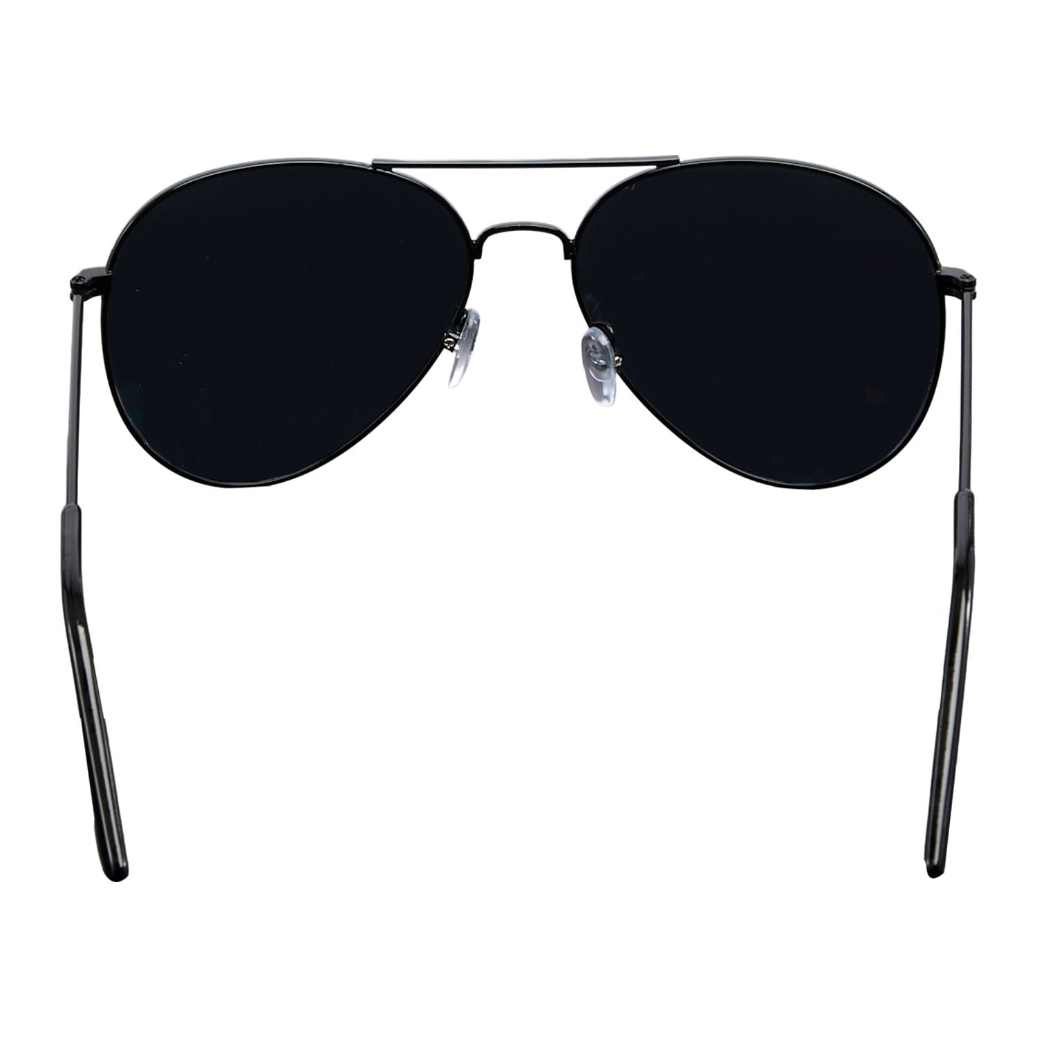 Black Stunkel Recycled Aviator Sunglasses shown from behind