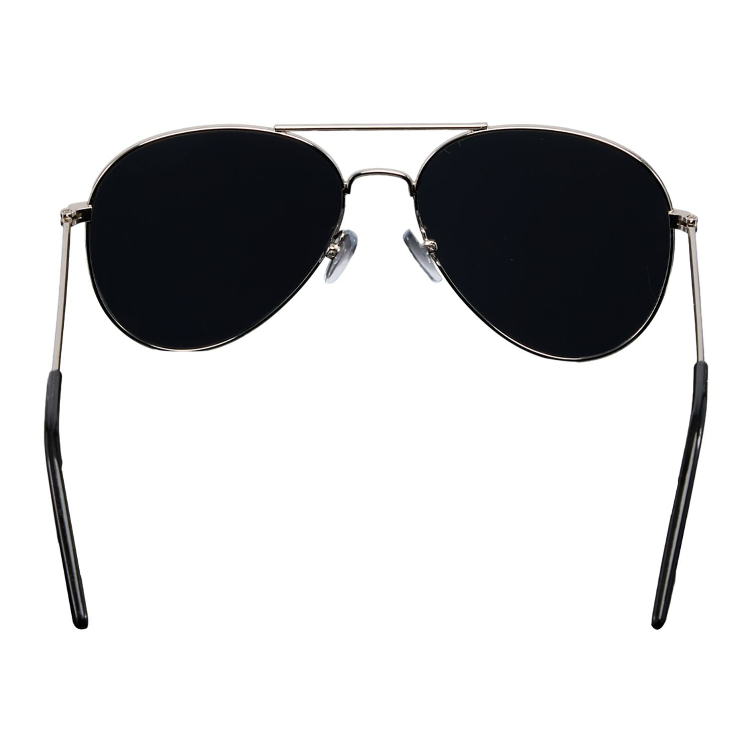 Silver Stunkel Recycled Aviator Sunglasses shown from behind