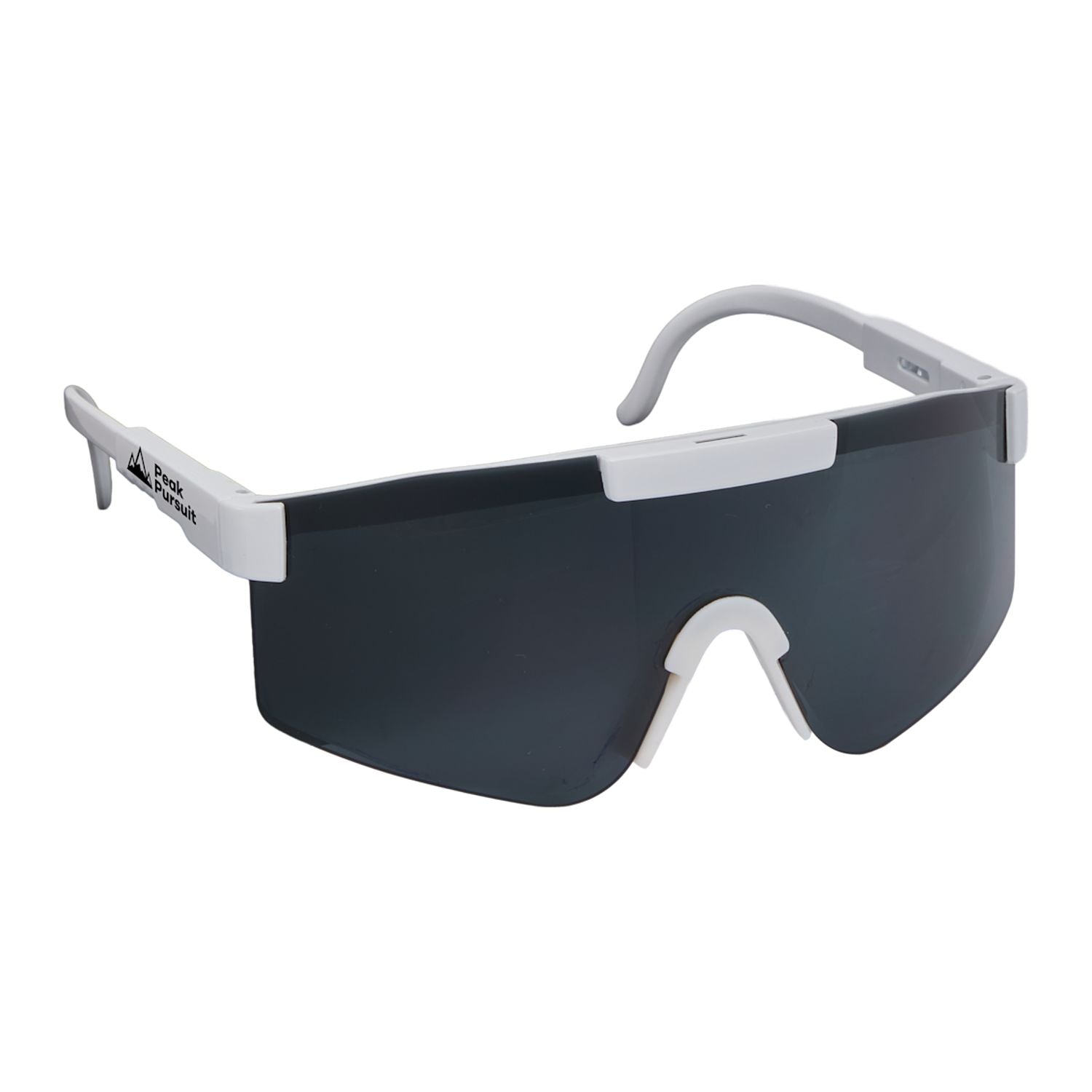 White August Recycled Blade Sport Sunglasses with custom logo
