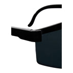 Close up of hinge on August Recycled Blade Sport Sunglasses