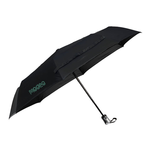 Black 42" Value Folding Auto Open/Close Umbrella with a custom logo