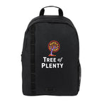 Charcoal Brady Recycled 15" Computer Backpack shown with a custom logo on the front