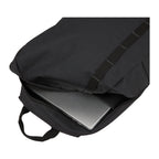 Opened Brady Recycled 15" Computer Backpack shown with a laptop inside