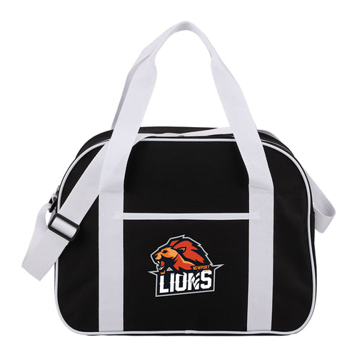 Black Varsity Sport Duffle Bag