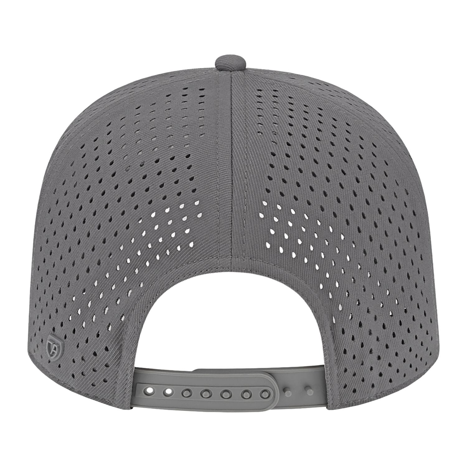 Back of Cap America Premium Water-Resistant Perforated Cap - Silver