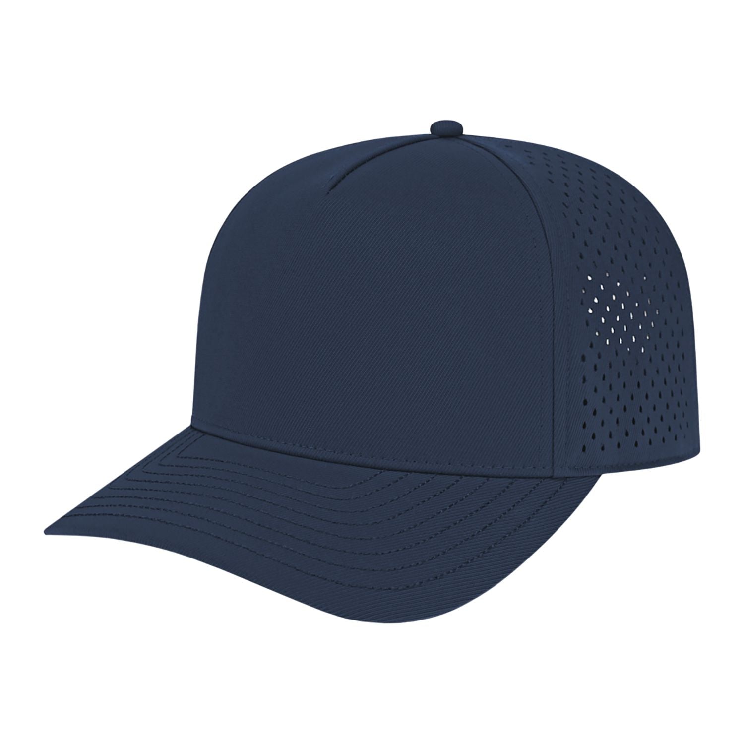 Cap America Premium Water-Resistant Perforated Cap - Navy